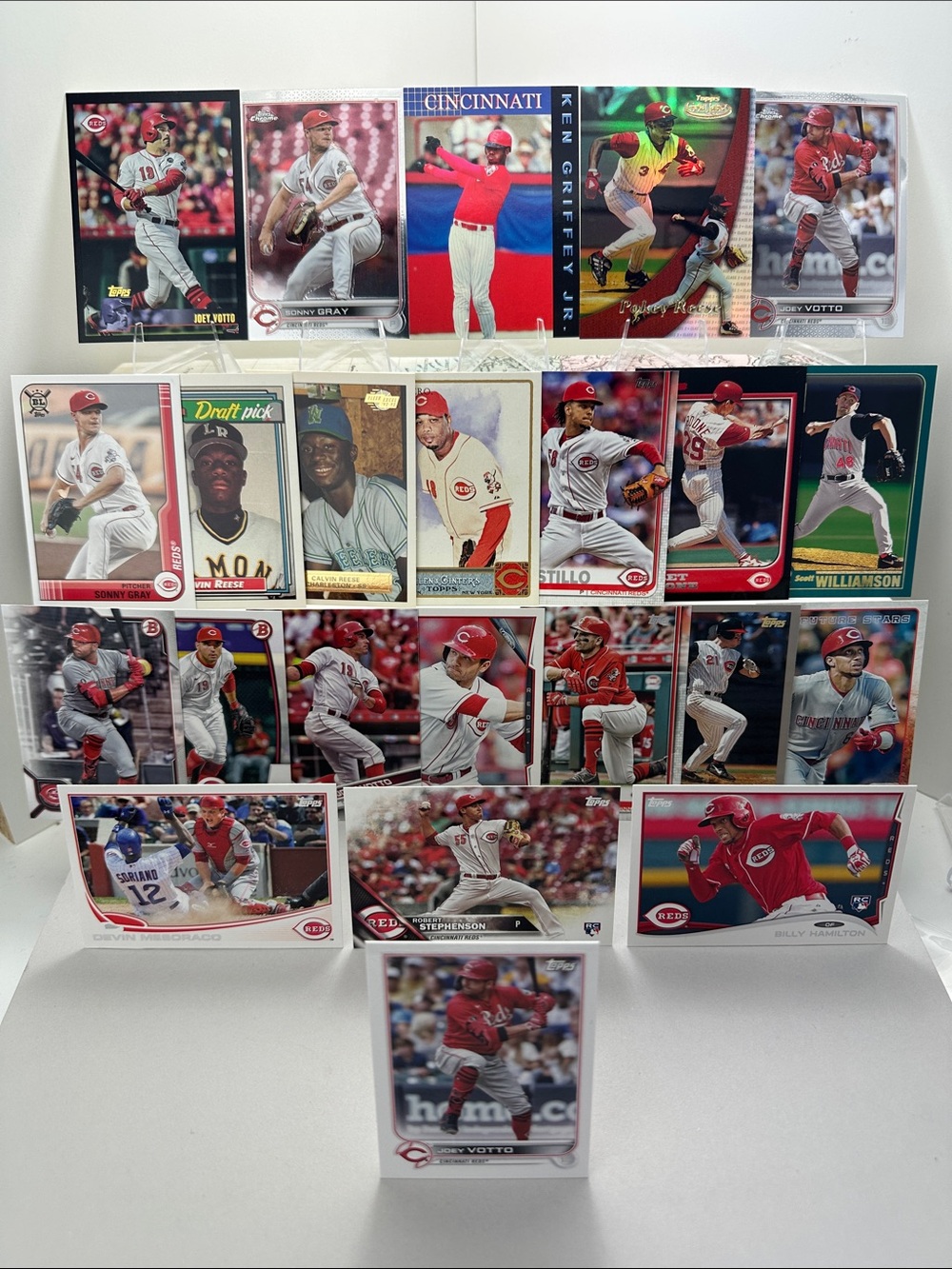 Joey Votto Reds 2000s stars lot of 23 w/ Griffey Jr./Gray + Pokey Reese Rookies
